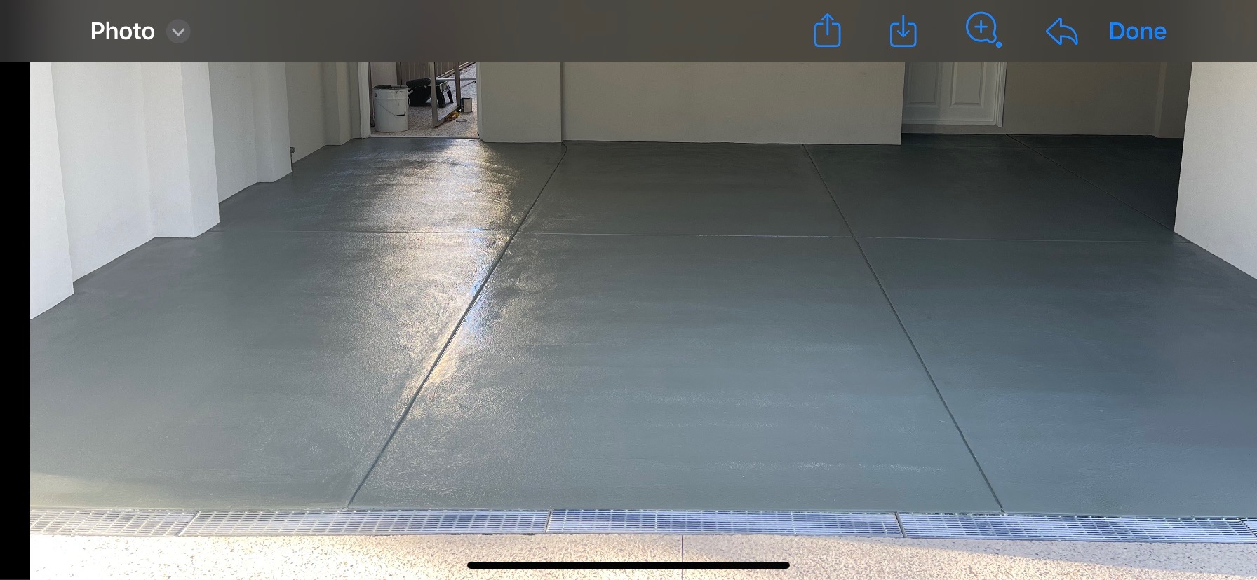 Garage floor after epoxy