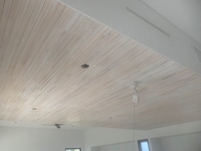 Timber ceiling after