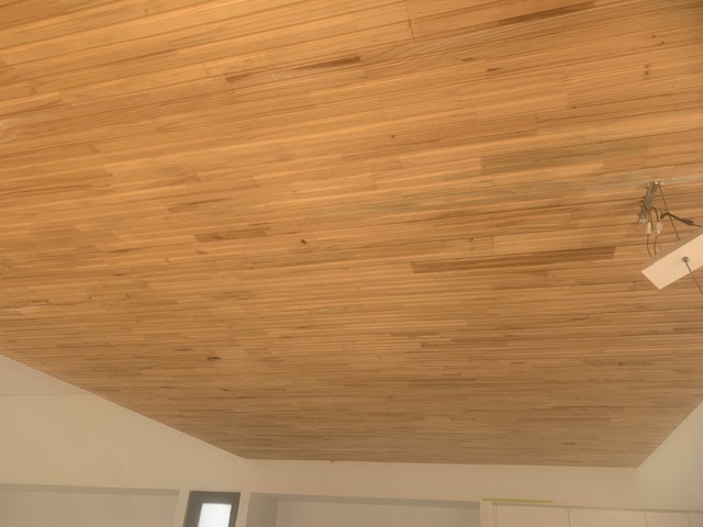 Timber ceiling before